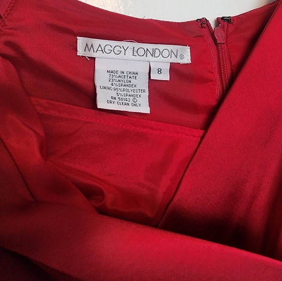 Maggie London Red Formal Dress - Picture 3 of 6